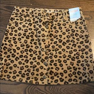 Cheetah Jean Skirt
